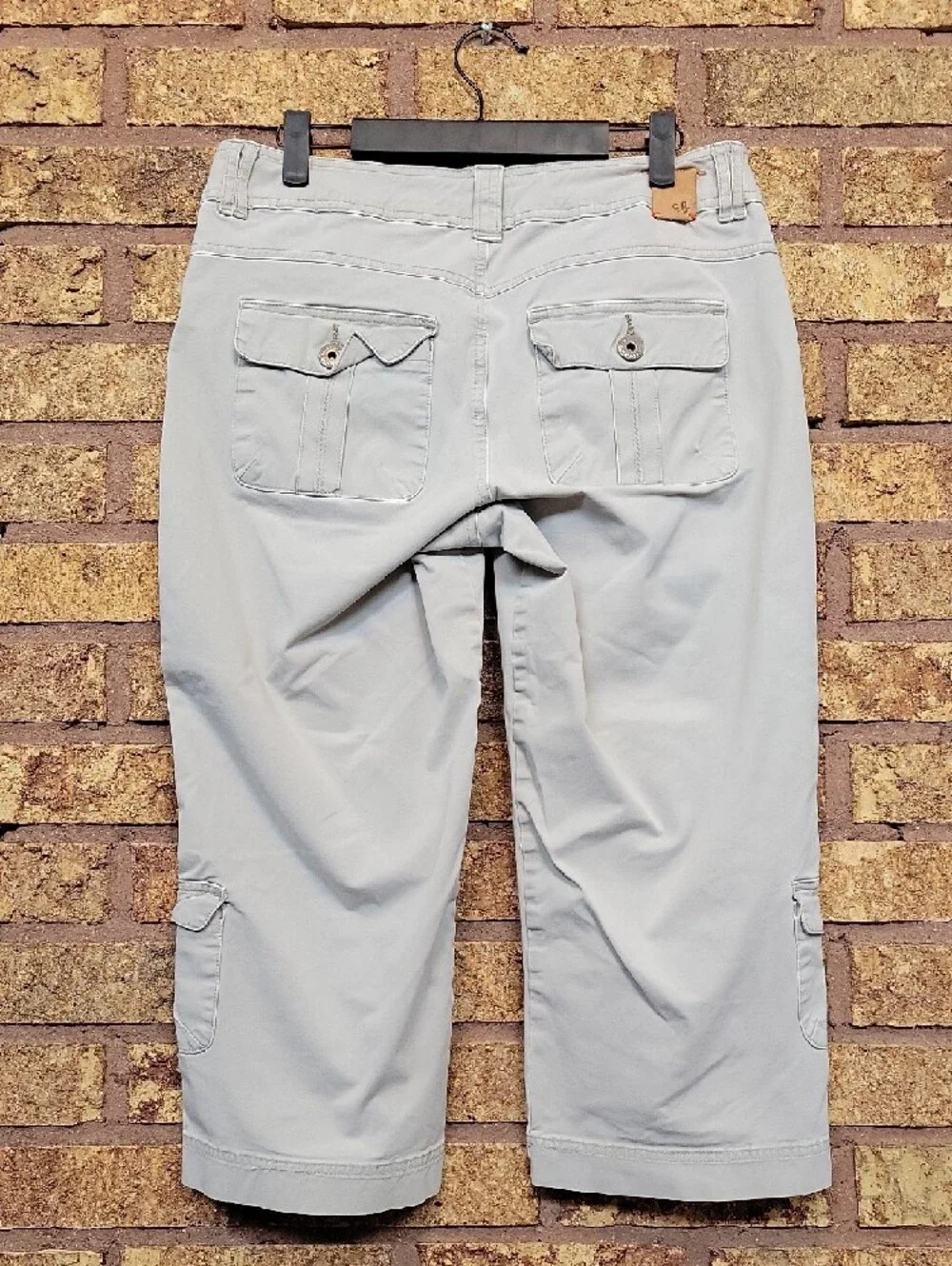 Christopher Blue Capri Double-Button Capri Cargo Cotton Stretch Pants Size 8